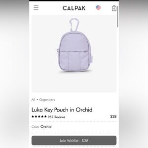 Calpak Luka key pouch in Orchid